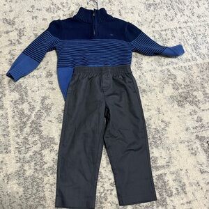 Calvin Klein Blue Striped Sweater and Pants Set 3T
